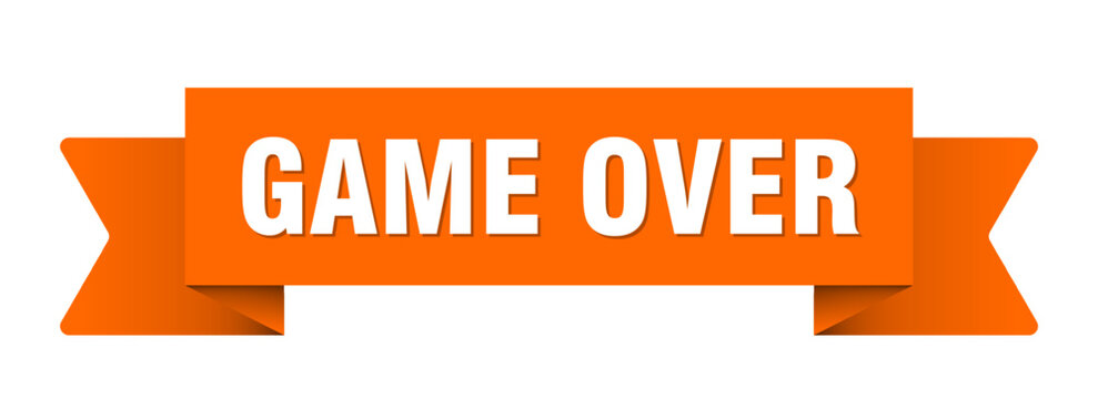 game over ribbon isolated on transparent background. game over ribbon
