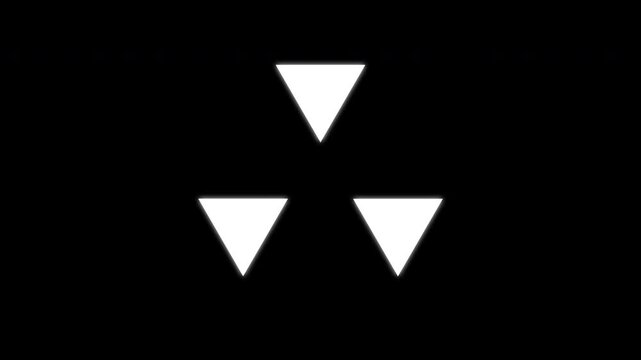 Triangle Rotating Loader Animation Transparent Background