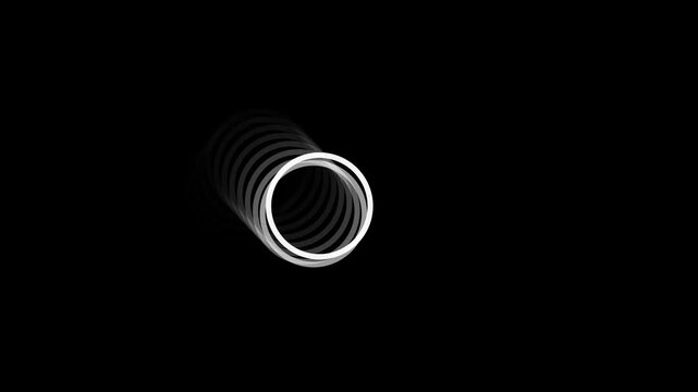 Animated sustainable ball bouncing loop with echo effect. 4k.