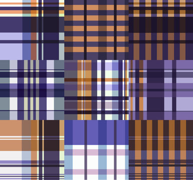 checkered multi plaid fall seamless print pattern 