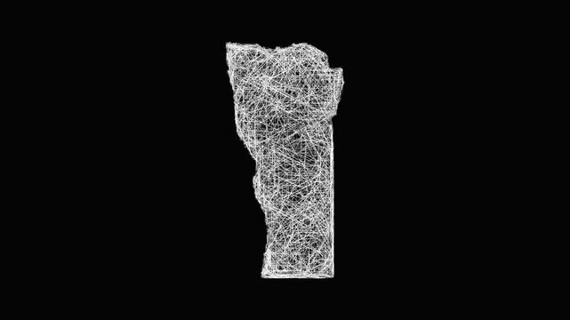 Sketch San Luis outline map animation - smooth progressive reveal