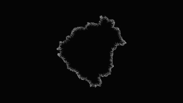 Sketch Zala outline map animation - smooth progressive reveal