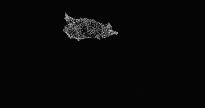 Sketch Saint Thomas outline map animation - smooth progressive reveal