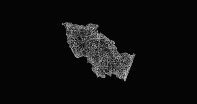 Sketch Saint Mary outline map animation - smooth progressive reveal