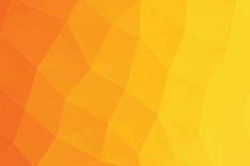 Fototapeta premium Bright abstract geometric background with warm yellow and orange gradient low poly triangles.