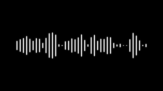Music sound wave or audio wave from isolated on the black background.