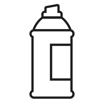 Aerosol can vector line icon
