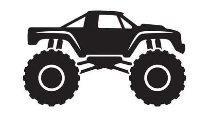 Monster truck silhouette against a white background © MDAbdul