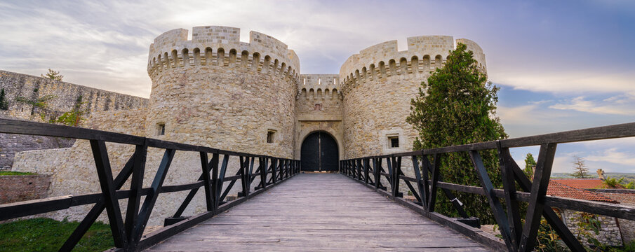 Drawbridge Leading to the Twin Towers of Zindan Gate at Belgrade Fortress - Serbia