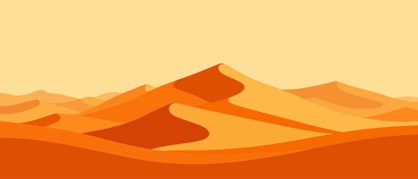 vector illustration of a desert landscape