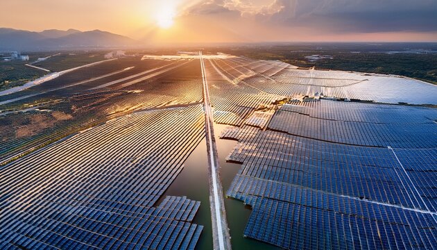 aerial photovoltaic pv of new energy power base