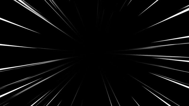 Mega Retro Speed Lines Motion Background Animation. Retro Comic Speed Burst Lines Fast Motion Effect Loop.