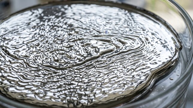 Liquid mercury pool silver reflective surface texture