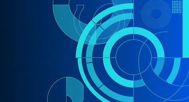 Abstract technology background with glowing blue circular interface hud elements technology interface abstract futuristic communication connection information geometric innovation