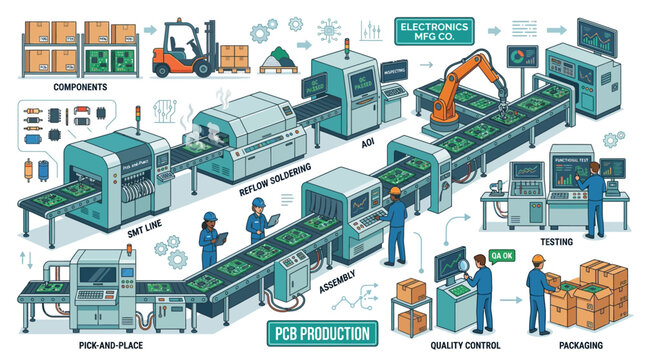 PCB Production Line: SMT Assembly to Packaging