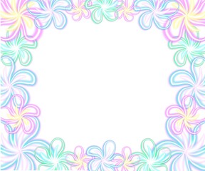 Fototapeta premium Cute frame with flowers