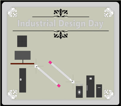world industrial design day background wallpaper image for general use / celebration greeting felicitation messages