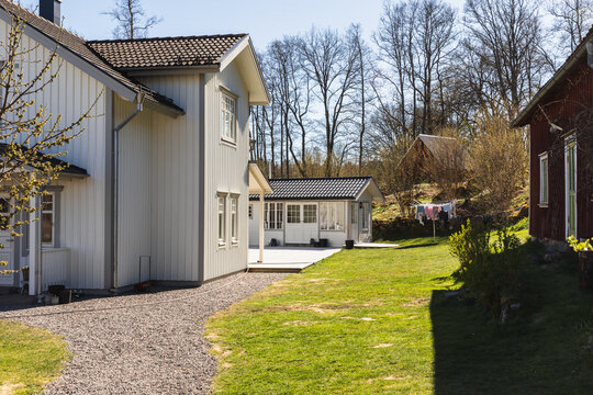 Traditional Farmhouse Yard and Outbuildings