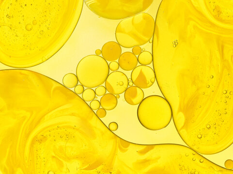 Bubbles again a yellow  background 