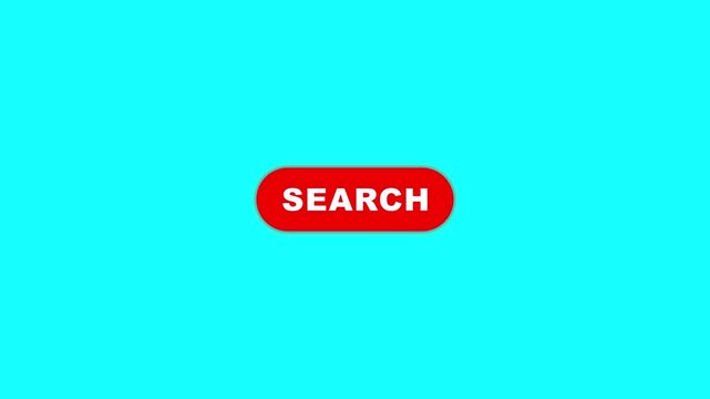 Simple animation of cursor icon clicking search Button. Pack of animated templates for video editing. A set of flat design animated templates for web design or app design. Alpha channel