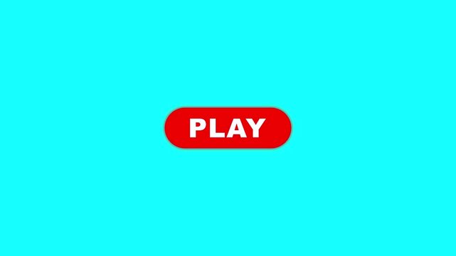 Simple animation of cursor icon clicking play button. Pack of animated templates for video editing. A set of flat design animated templates for web design or app design. Alpha channel
