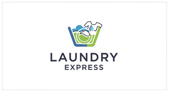 Laundry Express logo with basket icon.