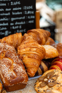 Fresh French Pastries Display