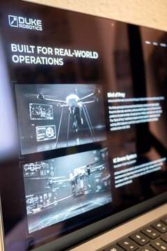 Mexico city, mexico, 05 26 2026, duke robotics website showcasing unmanned aerial vehicle technology on laptop screen