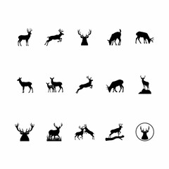 Fototapeta premium vector silhouettes of animals
