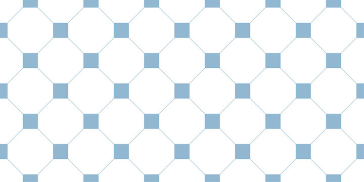 Blue Octagon Tile Seamless Geometric Pattern