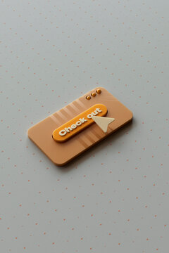 Minimal 3D Checkout Button on Mobile Layout