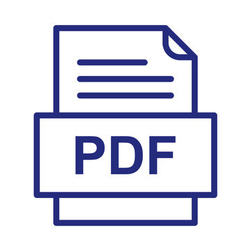 Pdf icon isolated on transparent background