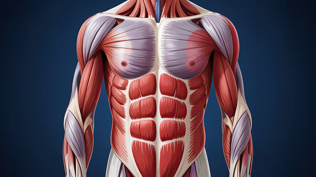 Detailed Human Muscular Anatomy Model Display