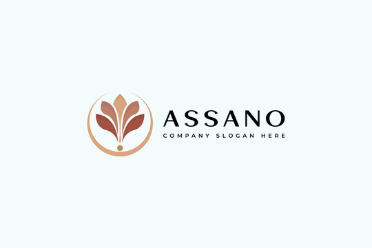 Leaf or Flower Logo design for feminine or luxury vector inspiration logos.