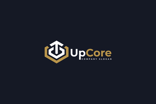 UP Sign with letter C logo design vector inspiration.