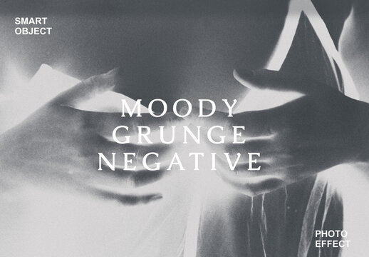 Moody Grunge Negative Photo Effect