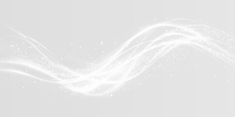 White sparkle magic light streak swirl glowing particle trail effect transparent background PNG transparent png overlay glow motion dust wave energy abstract bright flowing © Diana