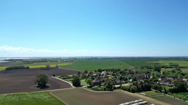 Baltic Sea Island Poel - Small offshore island, Drone Shot