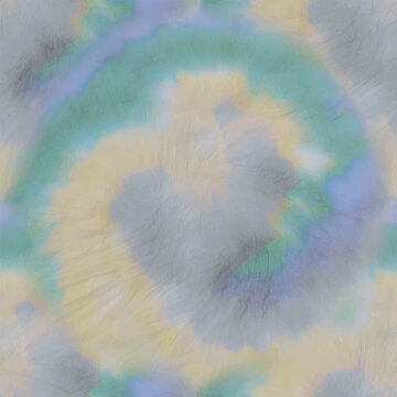 Tie Dye Vector Shirt. Vector Blue Batik. Seamless Tiedye Pattern. Gray Yellow Swirl. Brush Yellow Pattern. Vector Dye Background Blue Seamless Batik. Gray Shirt Background. Blue Yellow Green Grunge.