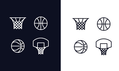 Basketball Sports Vector Icons Set © ashraf