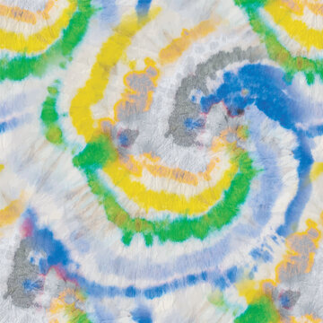 Tie Dye Vector Shirt. Green Vector Background. Seamless Repeat Texture. Yellow Grey Print. Gray Swirl Watercolor. Die Endless Pattern. Grey Tie Dye Shirt. Yellow Brush Tie Dye. Seamless Grunge Shirt.
