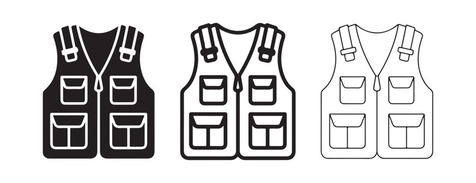 tactical vests in black white and gray on white background