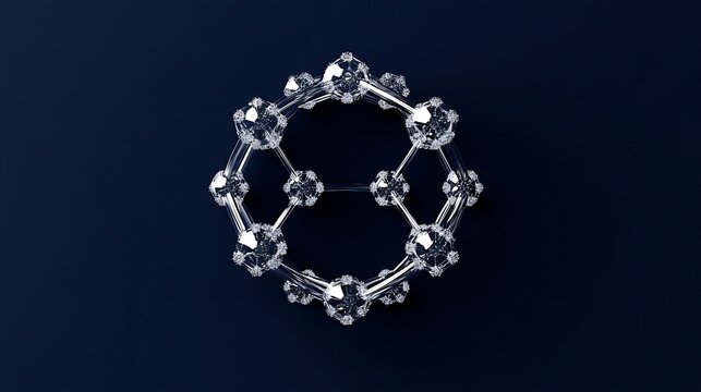 3D model of methane molecule on dark background