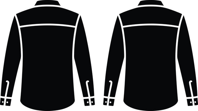Black long sleeve base layer shirt for sports front and back view