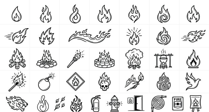 Traditional Spanish Cuisine and Tapas Doodle Vector Set with Seafood Paella Jamon Serrano Tortilla and Sangria Line Art Icons