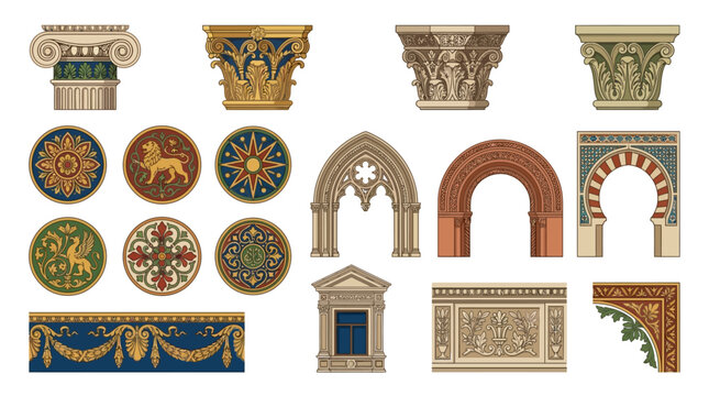 Architectural Ornaments and Details.