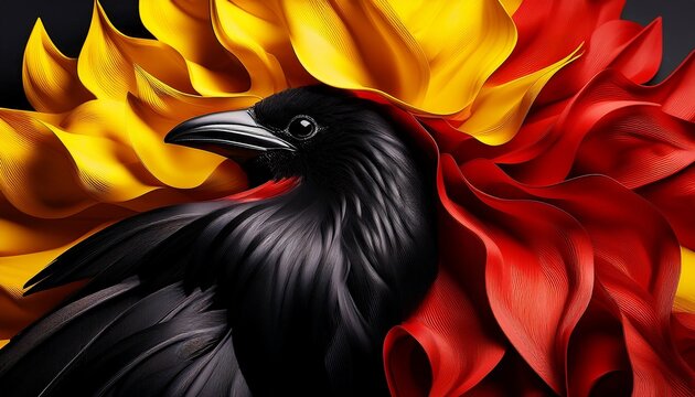 detailed view showcasing black yellow and red colors in a vibrant background juneteenth