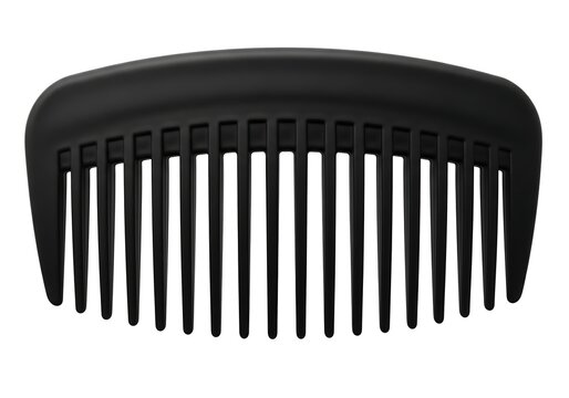 Black hair comb with wide teeth