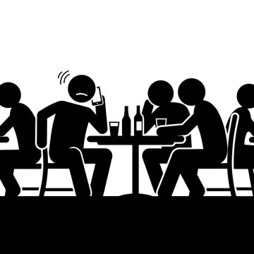 Social isolation and loneliness in a group setting illustration with loneliness