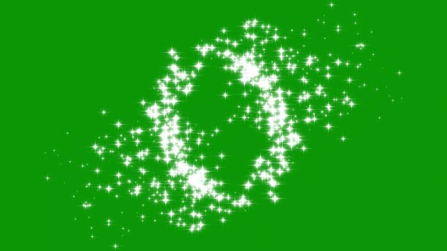 Twinkle sparkle fast line glitter transition, Sparkling star effect overlay, magic particle star blinking.cartoon doodle sparkles on green screen, 4K glitter star line animation.